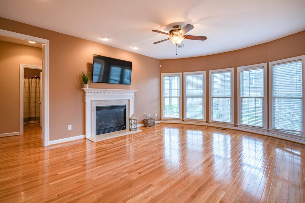 Living room interior repaint service in Roswell home